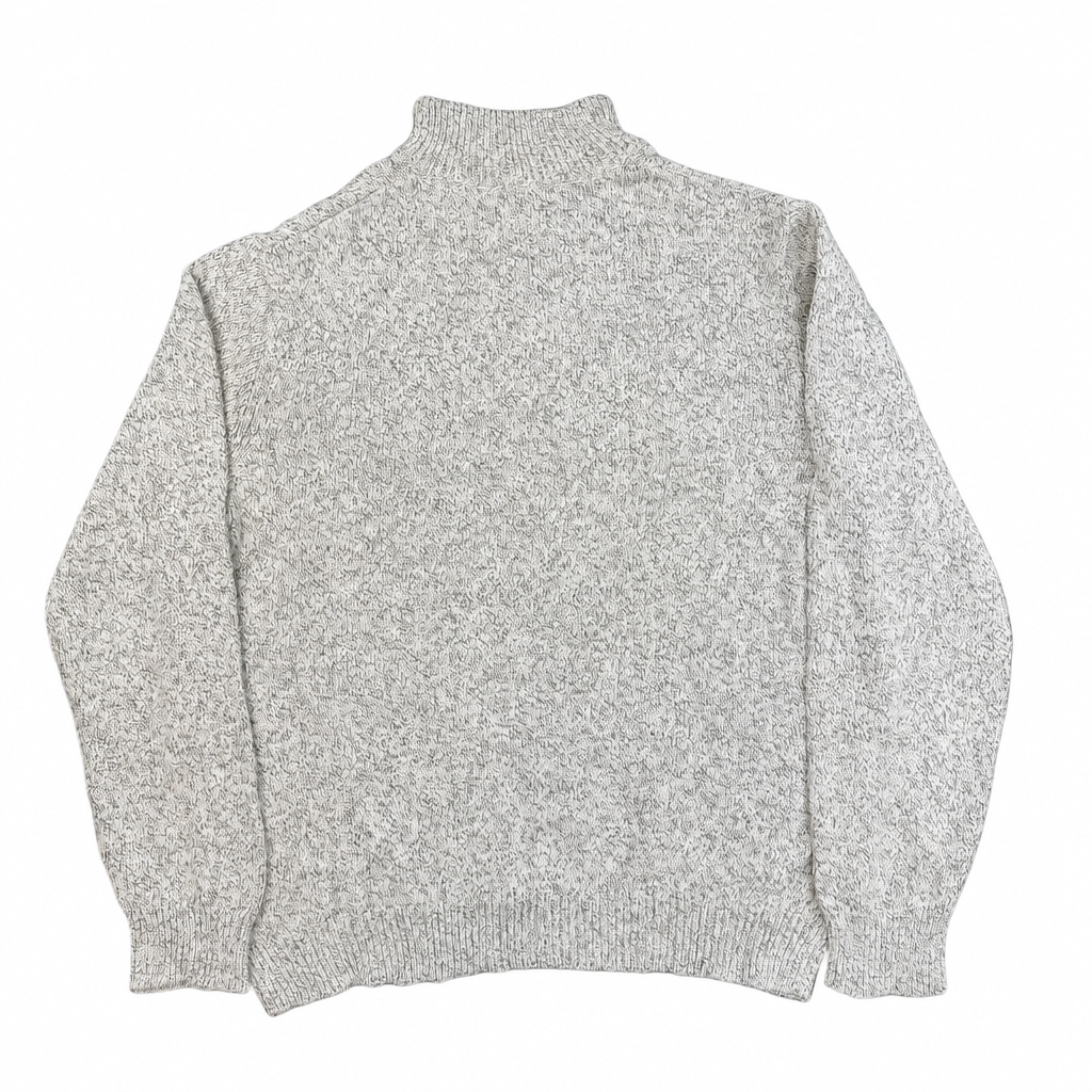 Chaps Quarter-Zip Knit Sweater, Oatmeal Marl, XL