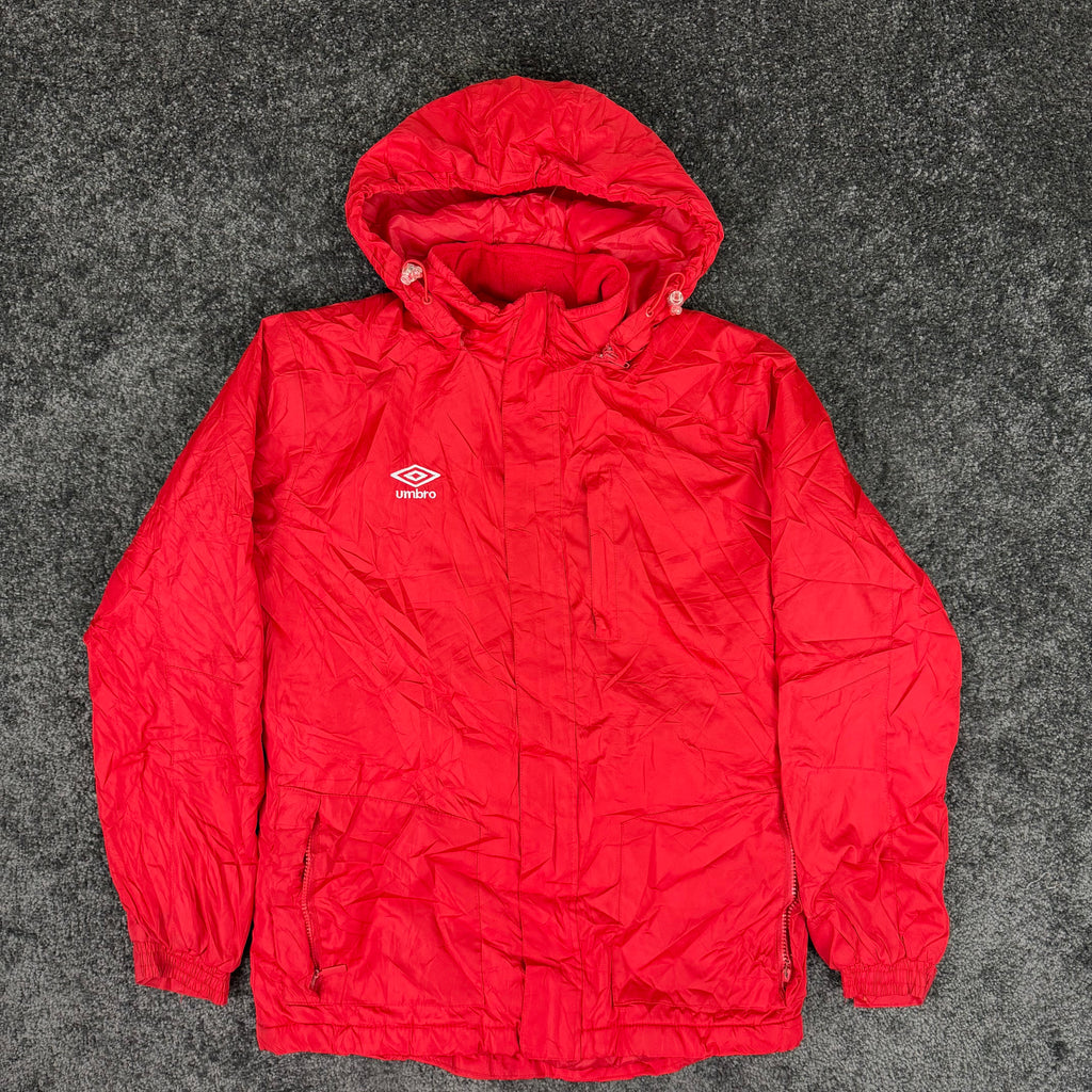 Umbro Red Hooded Jacket, Size S