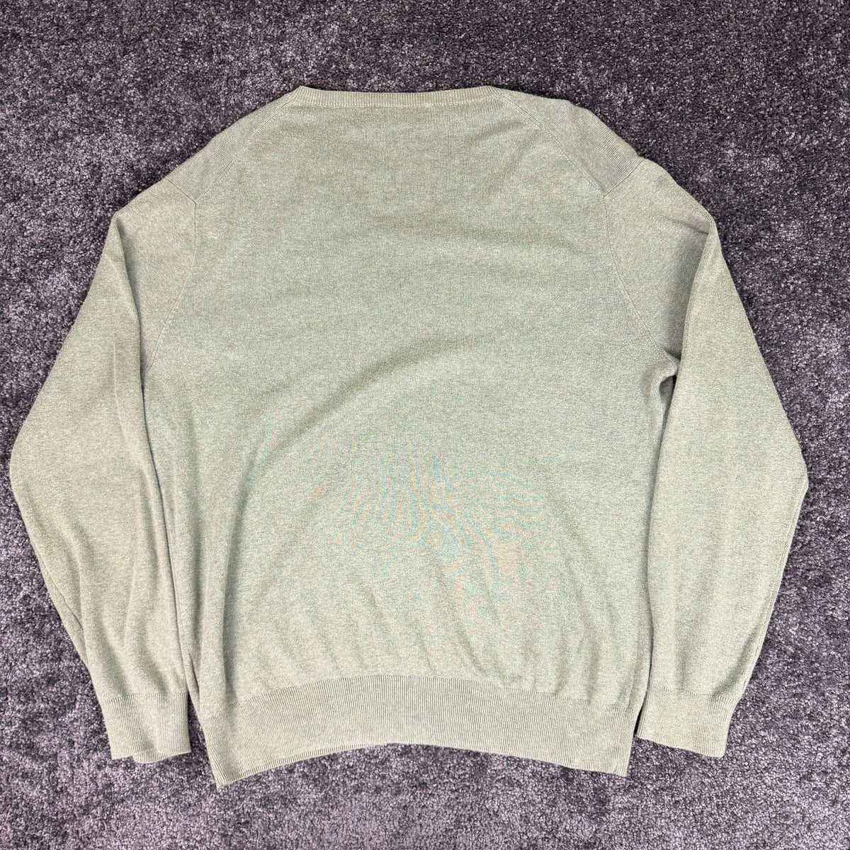 Polo Ralph Lauren Light Green Pima Cotton V-Neck Sweater, Size L