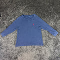 Back of the blue Ralph Lauren crewneck sweatshirt