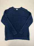 Columbia navy knit sweater front view