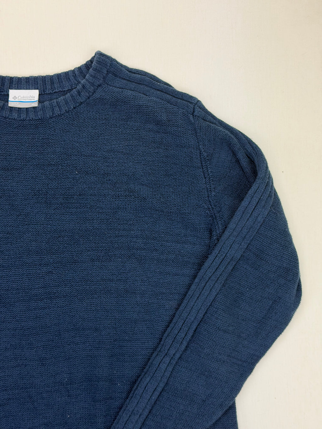 Columbia sweater upper front and sleeve