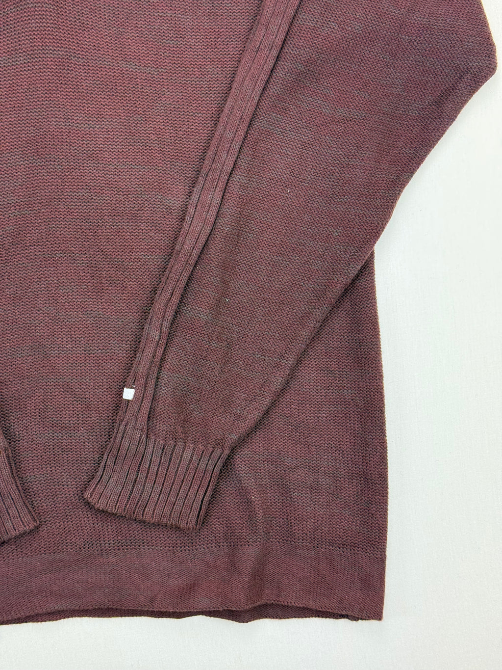 Columbia Brown Quarter-Zip Knit Sweater – L