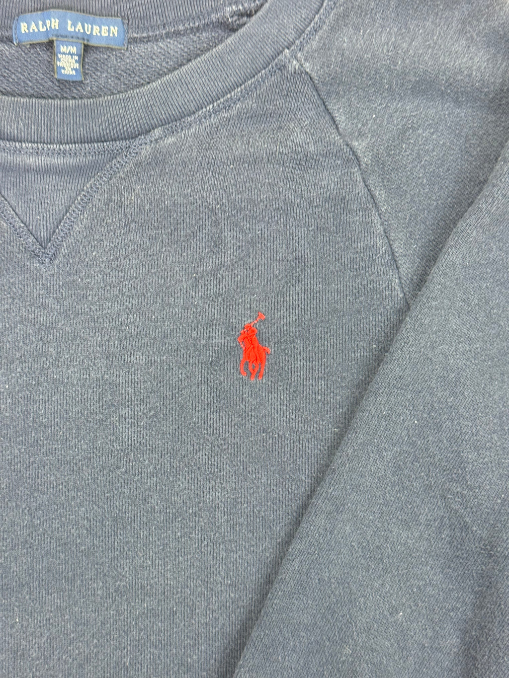 Ralph Lauren Navy Crewneck Sweatshirt – M