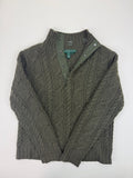Lauren Active Ralph Lauren Olive Cable-Knit Lambswool Sweater – L