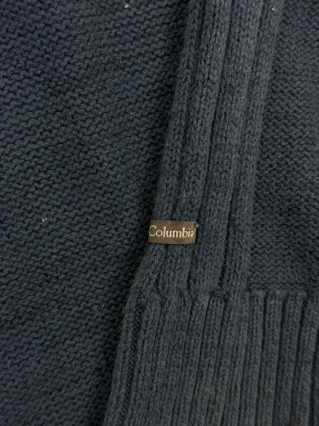 Columbia logo tag close-up
