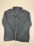 Nautica Charcoal Grey Cotton Button-Up Cardigan – L