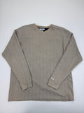 Columbia Beige Ribbed V-Neck Sweater – XL