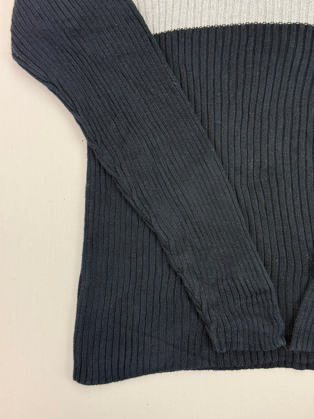 Nautica Jeans Company Navy Striped Cotton Turtleneck Sweater – M