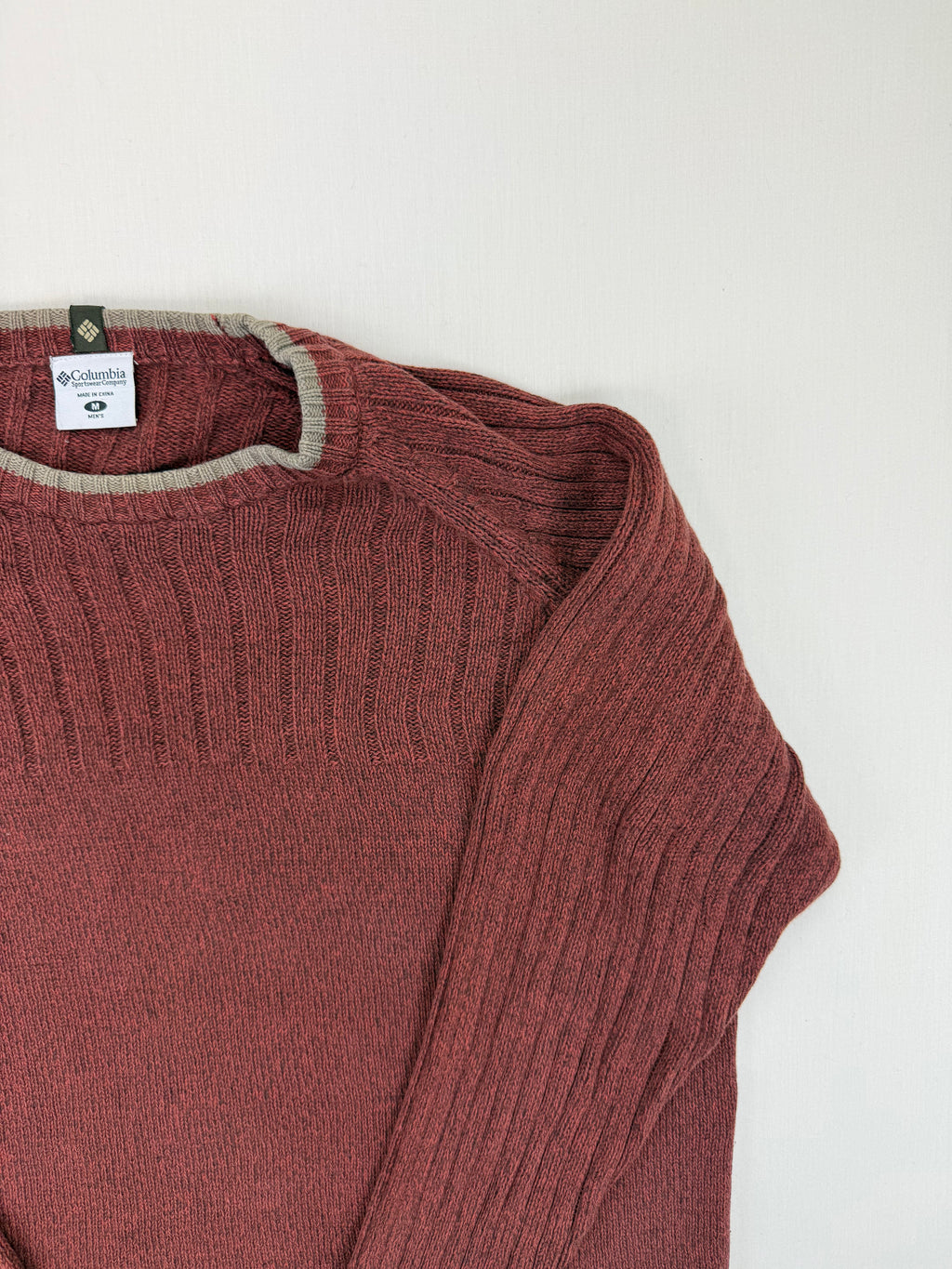 Columbia Rust Brown Crewneck Knit Sweater – M